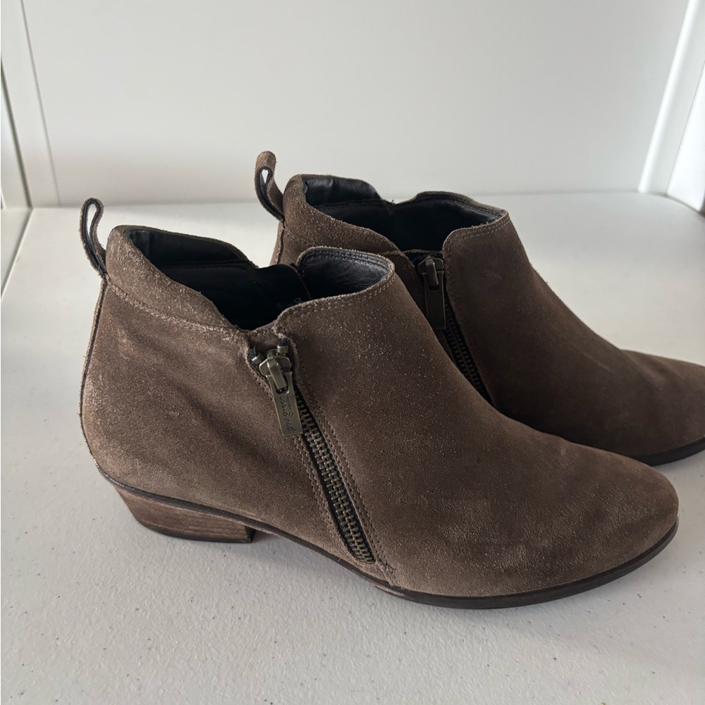 Paul Green Taupe Suede Ankle Booties